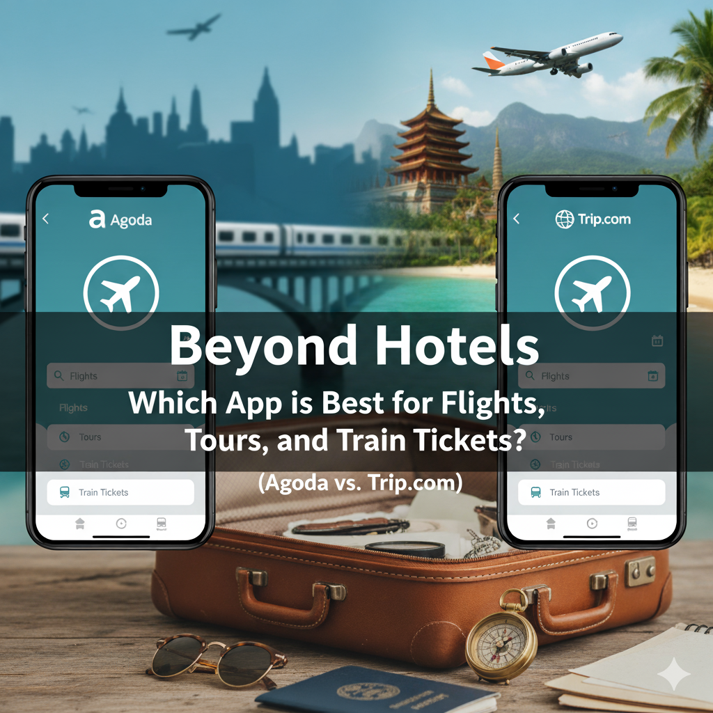 Beyond Hotels Which App is Best for Flights, Tours, and Train Tickets (Agoda vs. Trip.com)